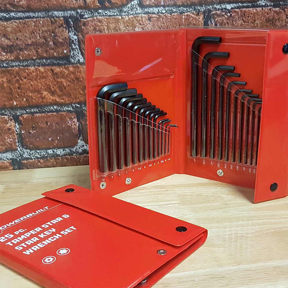 25Pc Combination Hex Key Set Plus Bonus 25Pc Tamper Torx Key Set