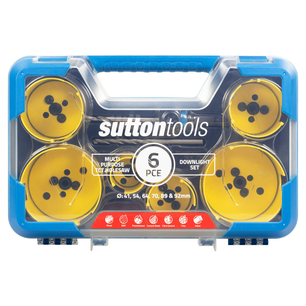 Sutton Tools Multipurpose Tct Holesaw Downlight Set