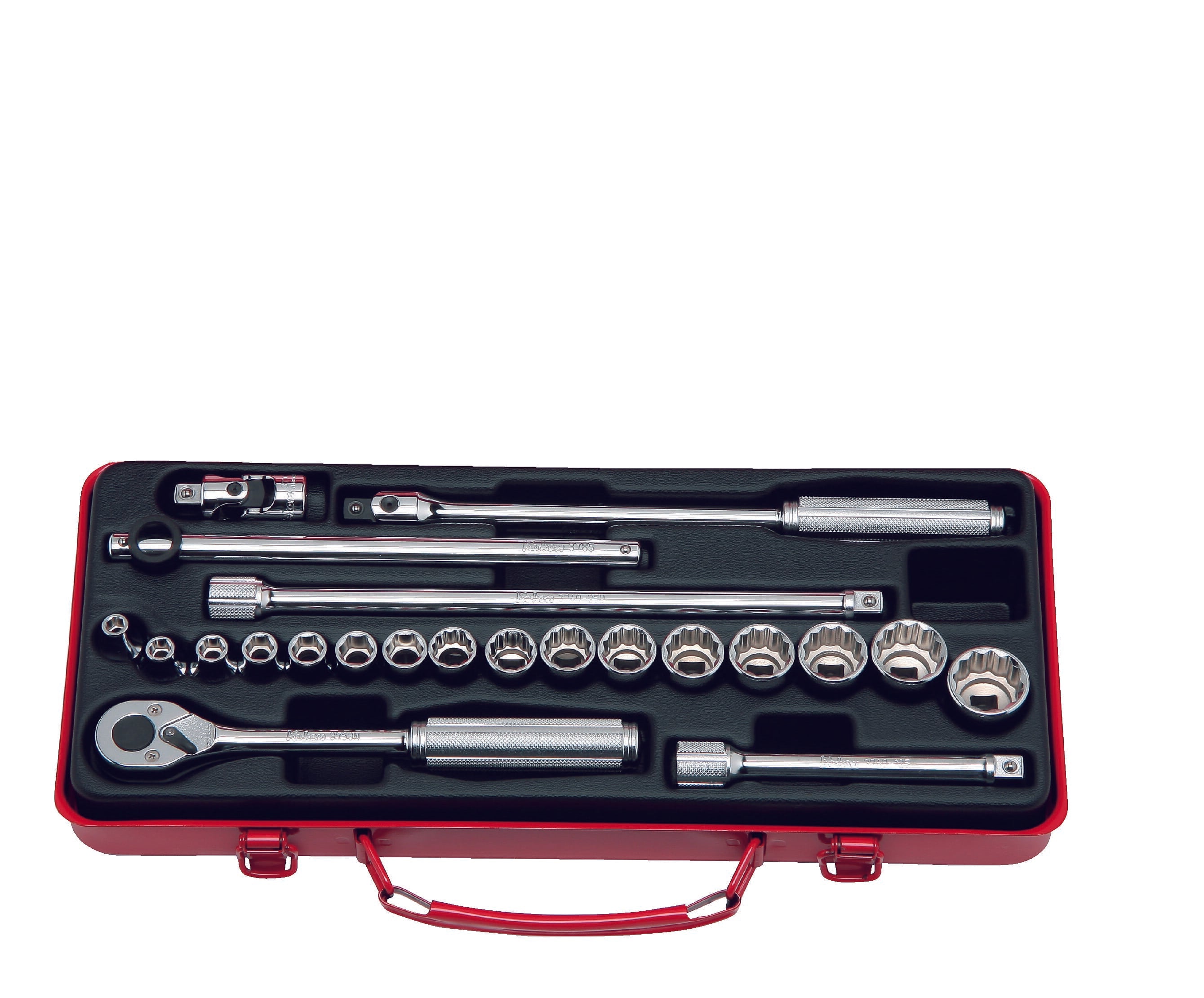 Koken 3210M Socket Set 6 & 12Pt 22Pc 3/8"Dr 6Pt 6-12Mm & 12Pt 13-22Mm