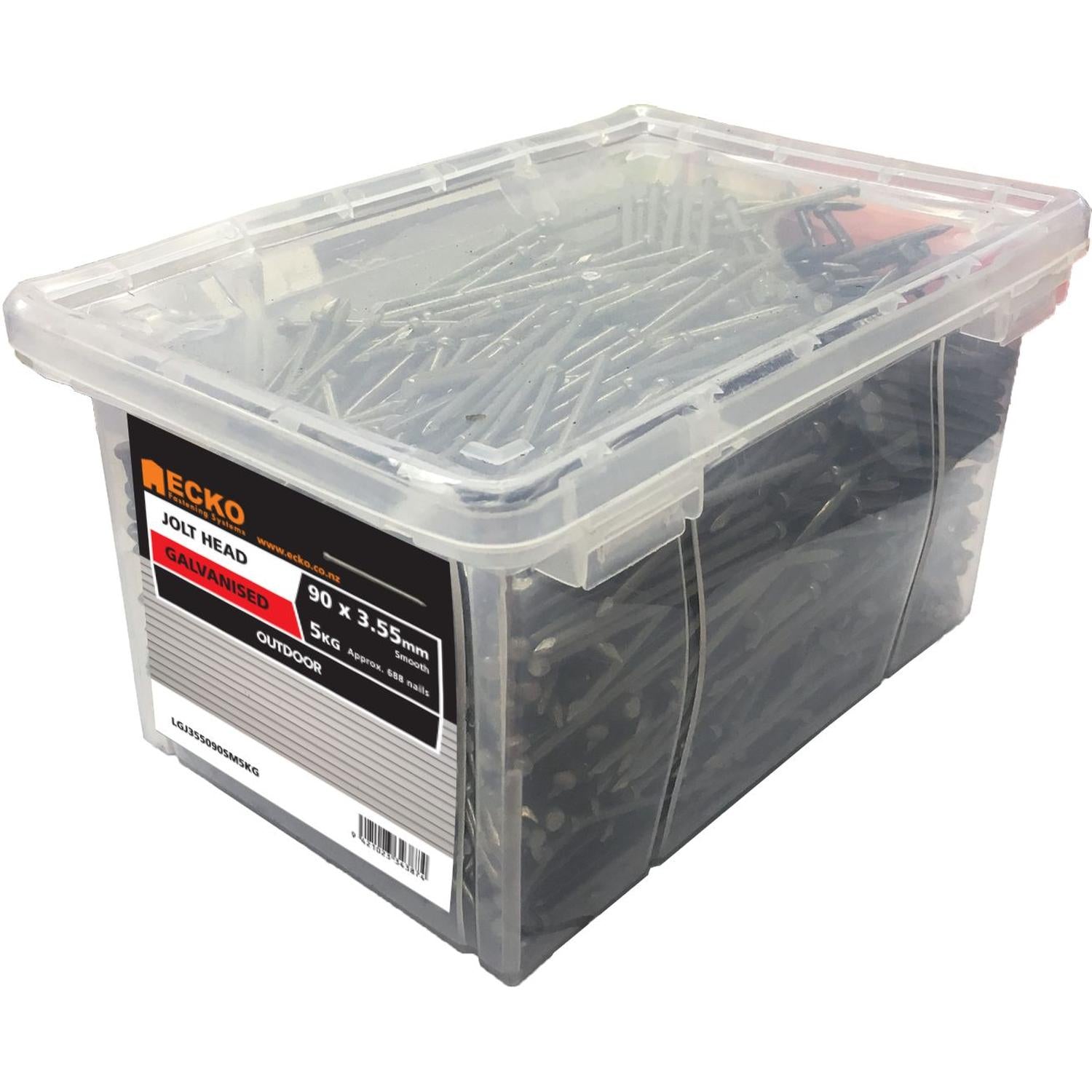 Ecko Jolt Head Nails 90 X 3.55Mm Galvanised (5Kg)
