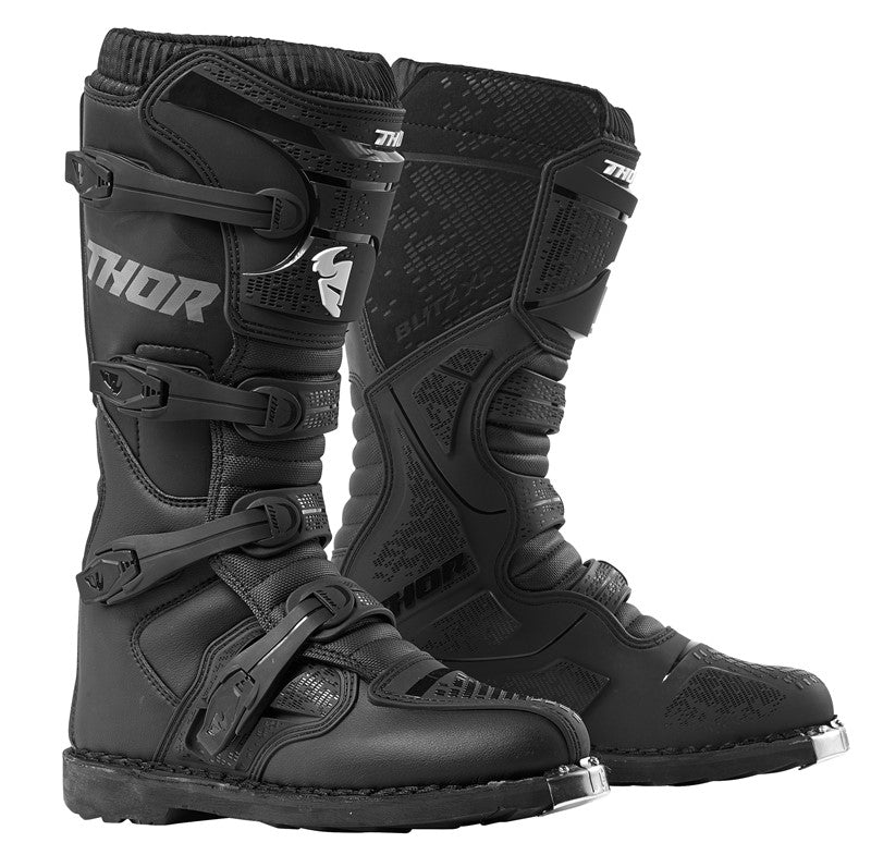 Boots Thor Mx Blitz Xp Atv Commando Treaded Sole Black Size 10