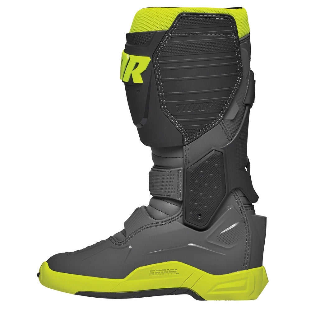 Motorcross Boots Thor Mx Radial Mens Grey Fluro Yellow Size 12