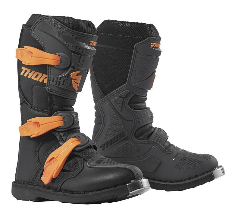 Motorcross Boots Thor Mx Blitz Xp Youth Charcoal/Orange Size 6
