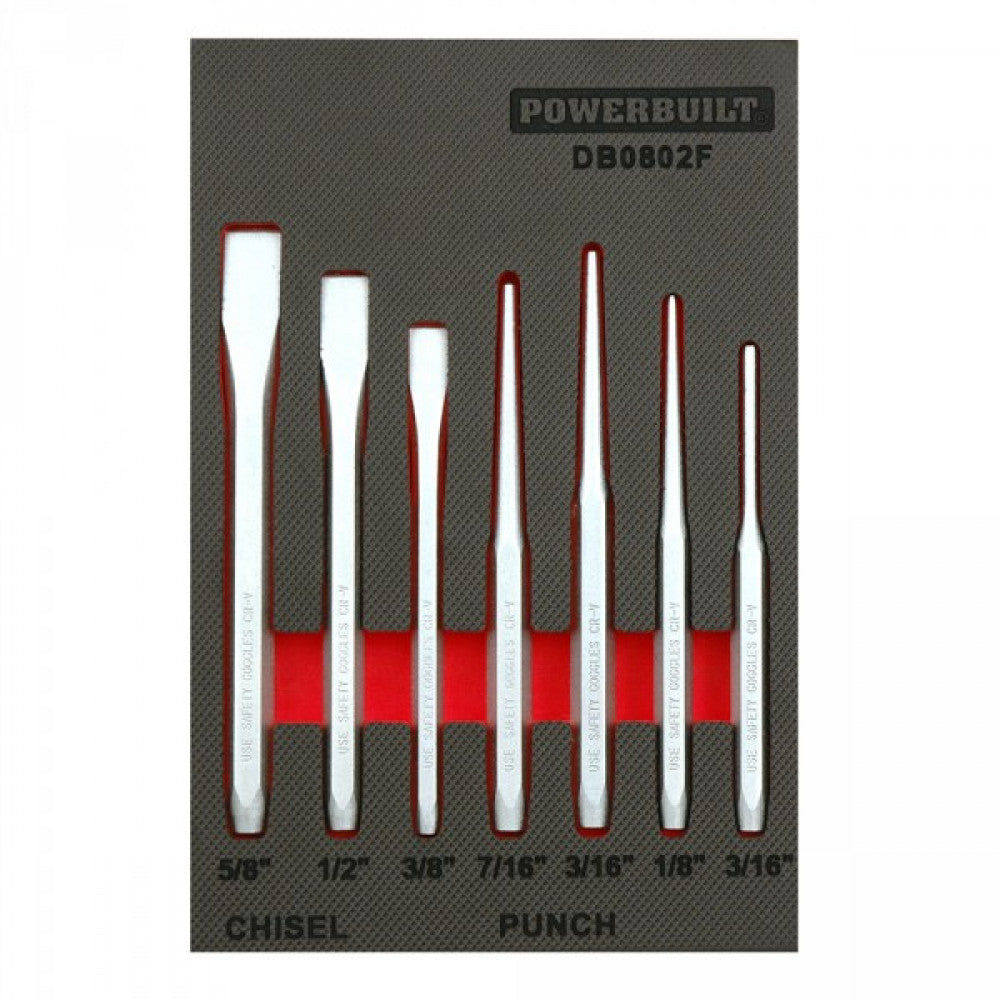 8Pc Punch And Chisel Tray