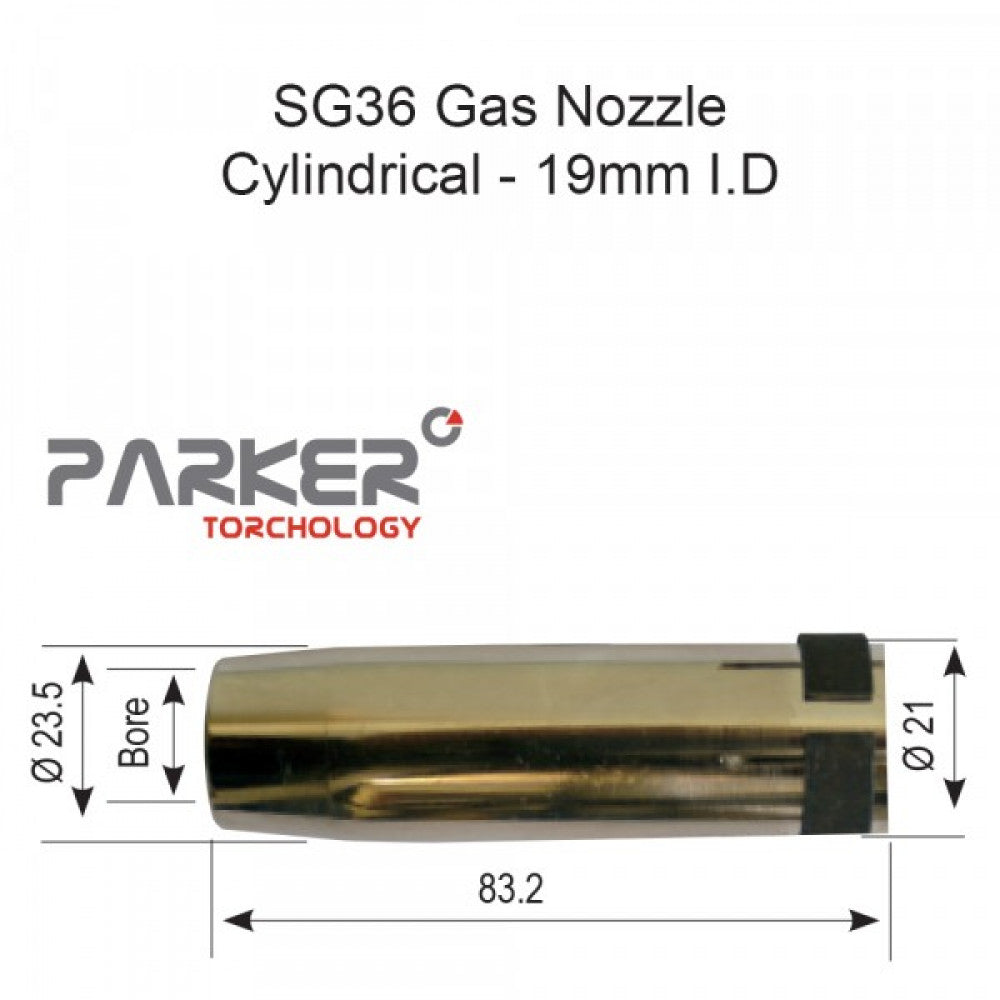Parker Sg36 Nozzle Cylindrical Pack Of 2