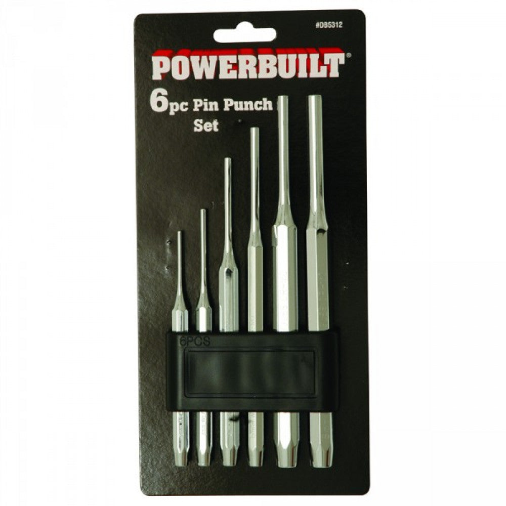 Powerbuilt 6pc Parallel Pin Punch Set