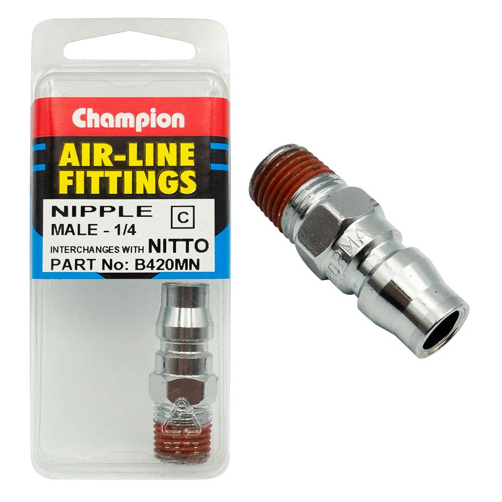 Champion 1/4In Male Air -Line Nipple Nitto