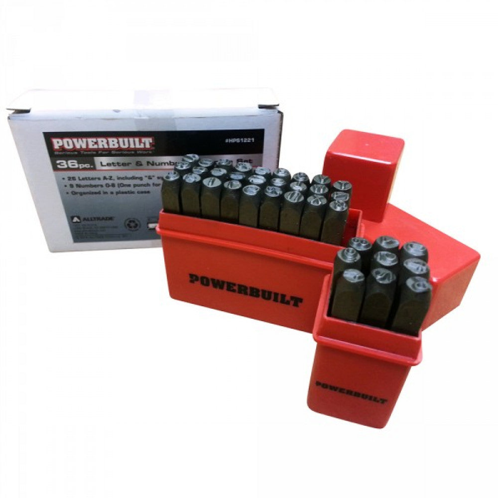 36Pc Letter & Number Punch Set