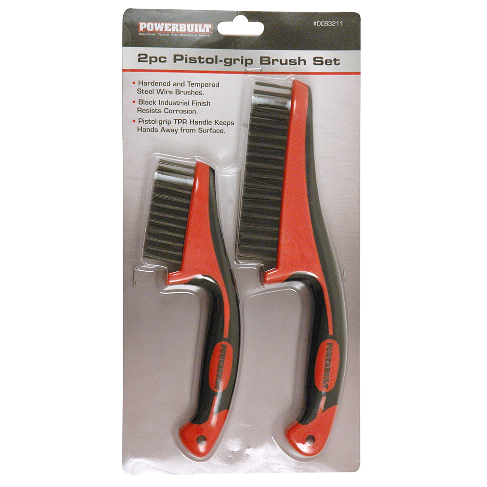 2Pc Pistol-Grip Brush Set