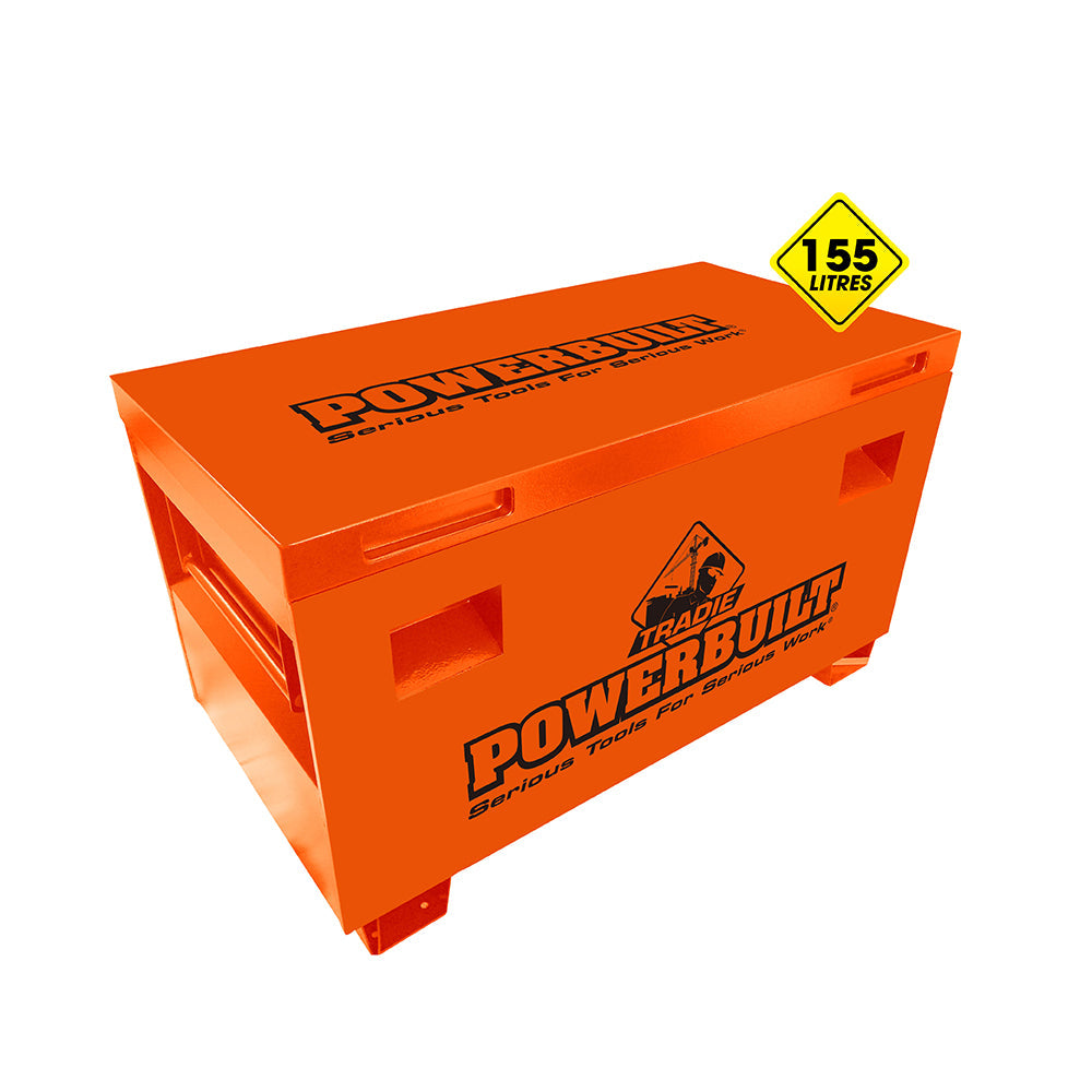 Powerbuilt Tradie 36" Site Box With Gas Strut - 155L