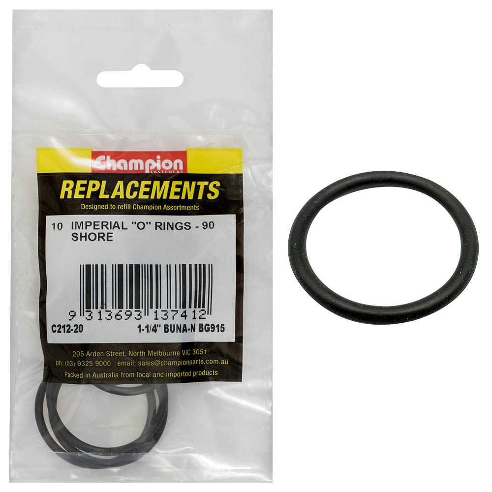 Champion 1-1/4In(Tube Ref)X1.475(I.D)X.118(Sec.) O-Ring-10Pk