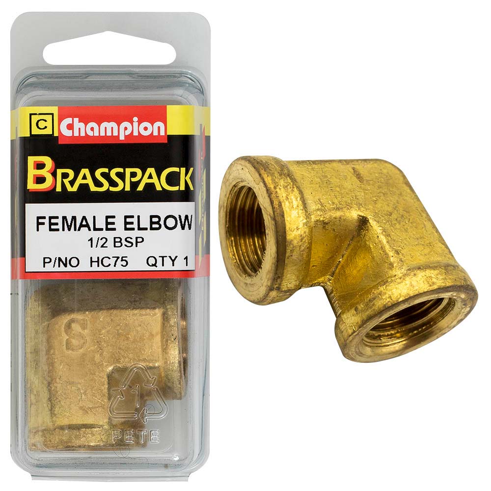 Champion Brass 1/2In Bsp Female Elbow