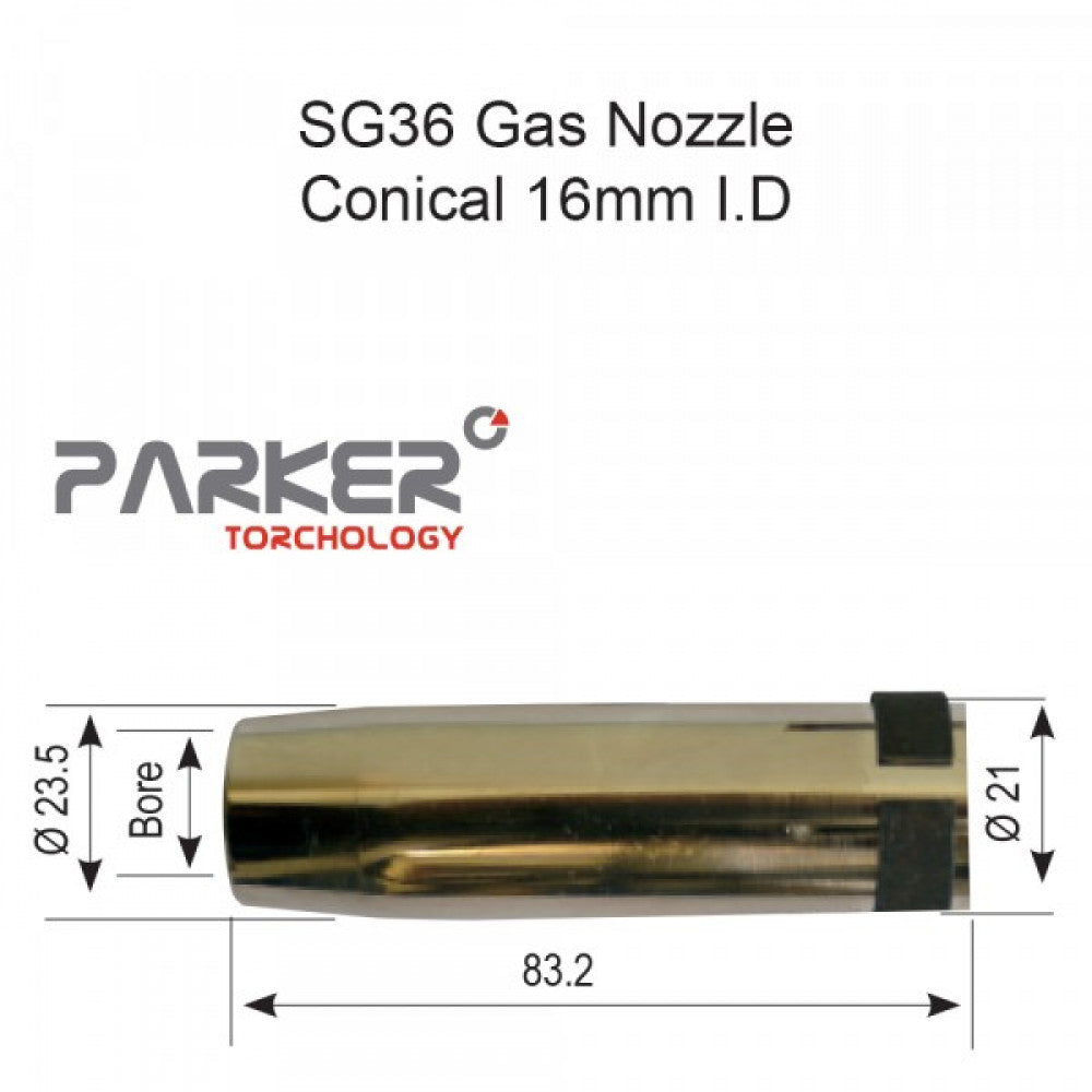 Parker Sg36 Nozzle Conical Pack Of 2