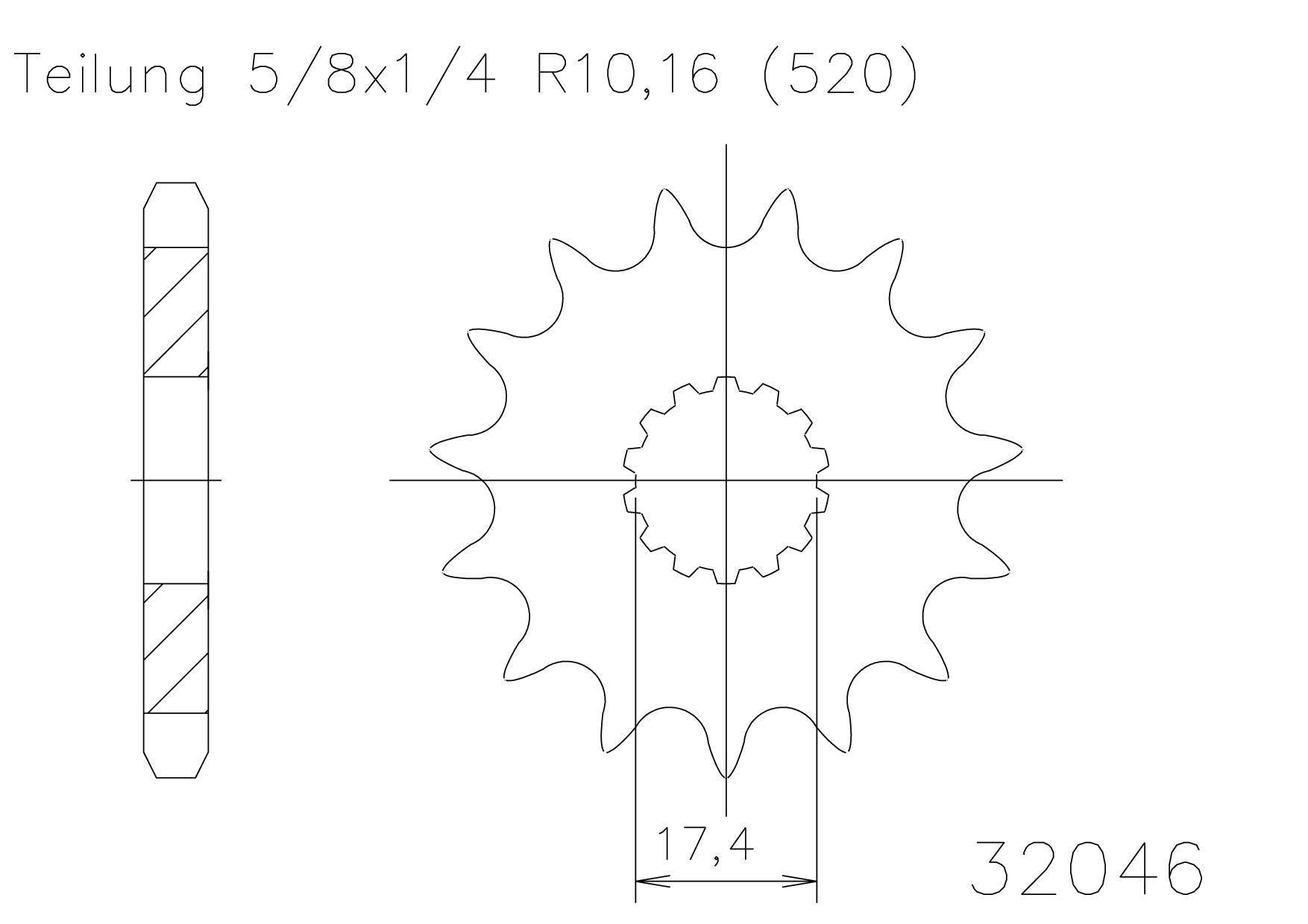 Sprocket Front Moto Master Made In Holland Gas Gas Ec125 03-18 Yamaha Yz125 87-04 Wr200 91-92  13T