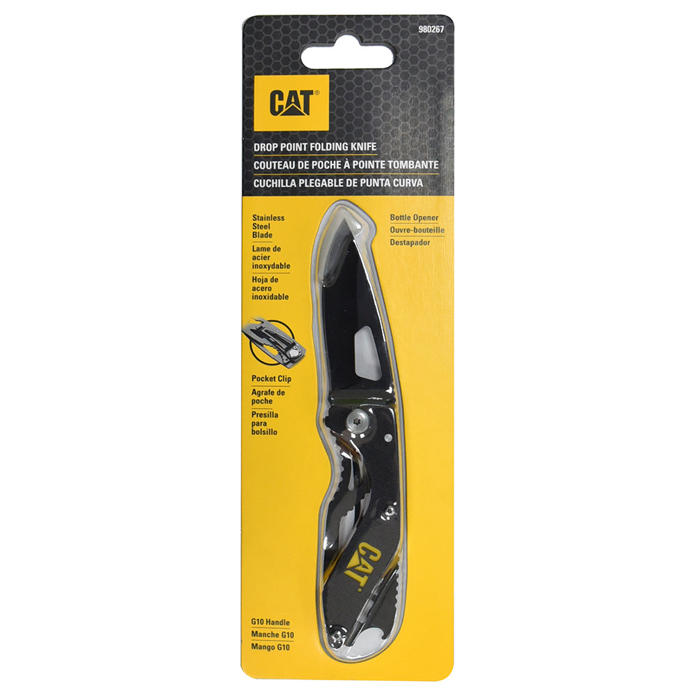 Cat 155Mm Folding Skeleton Knife W/Bottle Opener