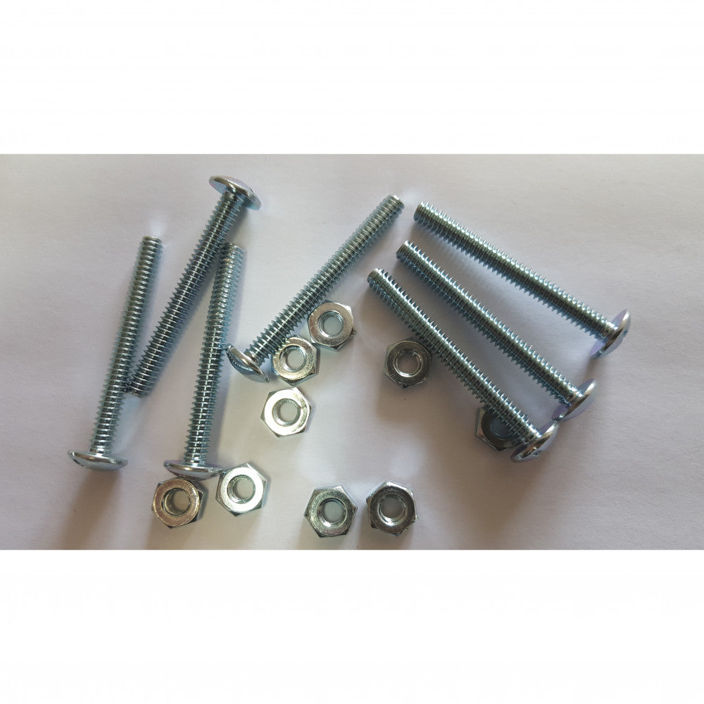 Gutter Bolt & Nut 100 Pc Jar 1/4 X 2.1/2 Zinc