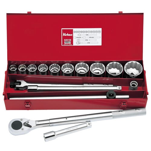 Koken 6201A Socket Set 12Pt 18Pc 3/4"Dr 7/8-2"