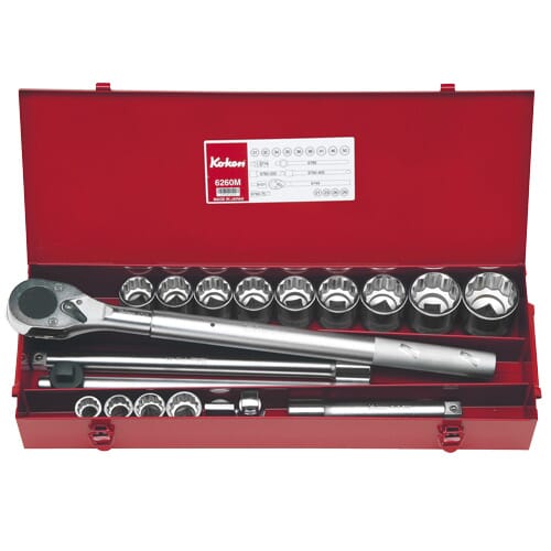 Koken 6260M Socket Set 12Pt 20Pc 3/4"Dr 21-50Mm