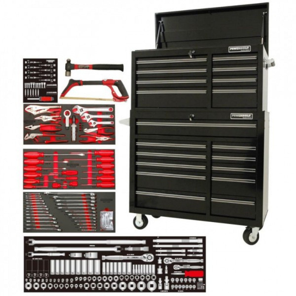 254Pc 41” Tool Chest, Roller Cabinet & Assorted Tools
