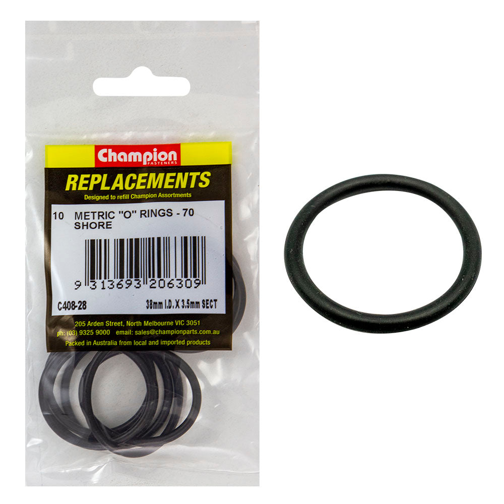 Champion 38Mm (I.D.) X 3.5Mm Metric O-Ring -10Pk