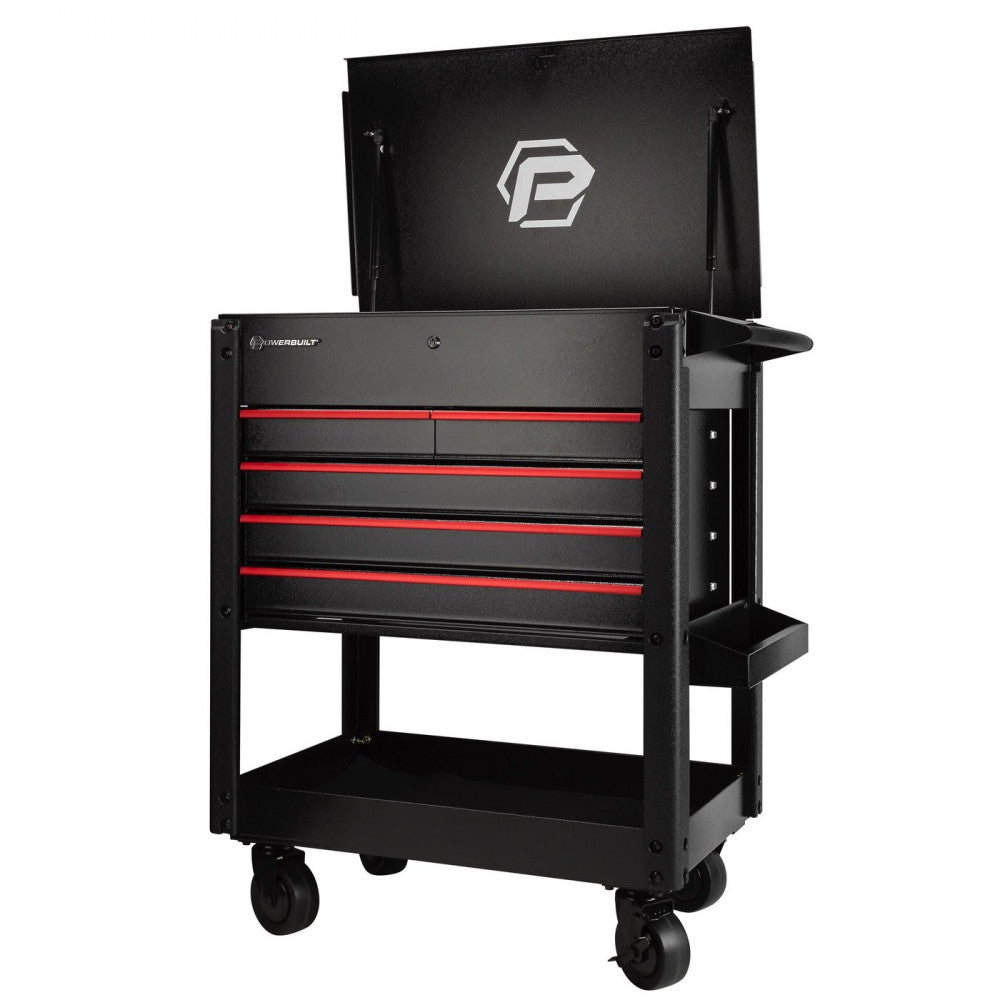 Powerbuilt 5 Drawer Rolling Tool Box Service Cart