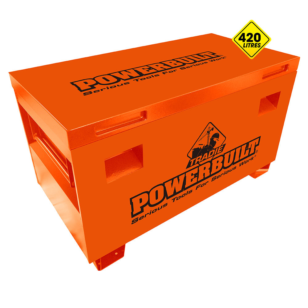 Powerbuilt Tradie 48" Site Box With Gas Struts - 420L