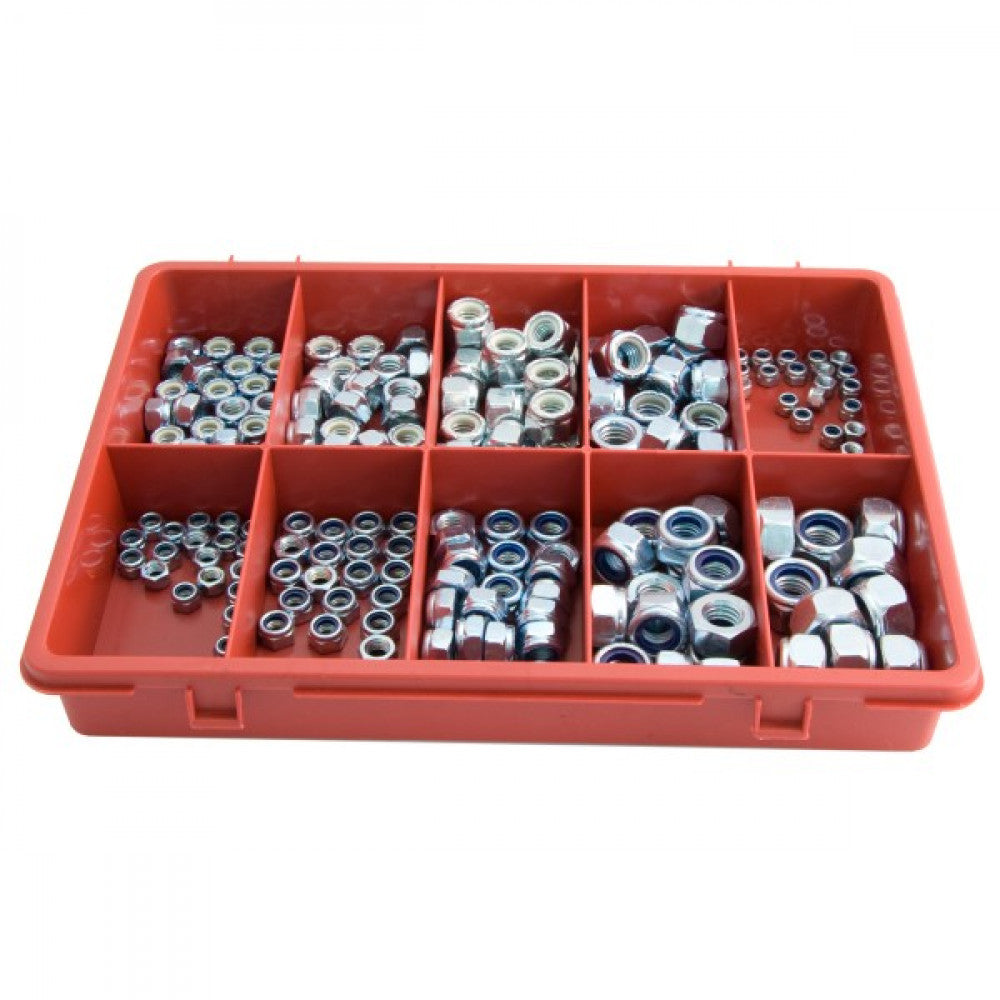 Jamec Pem Assortment 180 Pack Nylon Self Lock Nuts