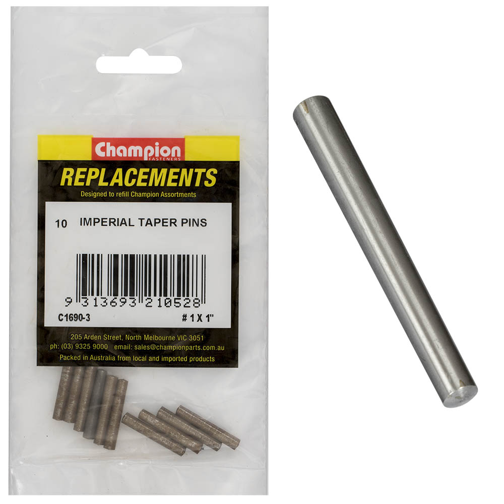 Champion #1 X 1In Taper Pin -10Pk