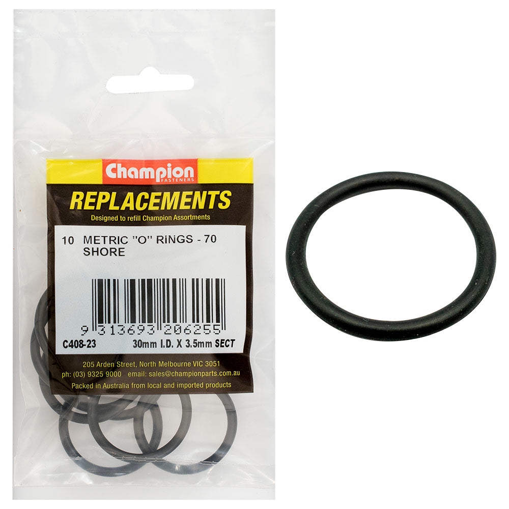 Champion 30Mm (I.D.) X 3.5Mm Metric O-Ring -10Pk