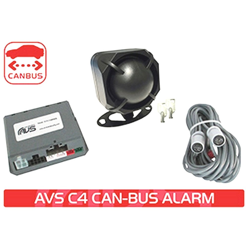 C4 Can-Bus Alarm With Back Up Siren & Ultra Sonic Sensors