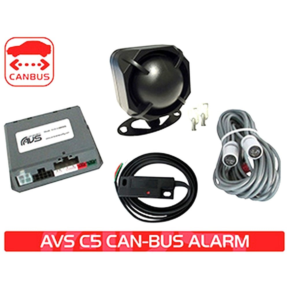 C5 Can-Bus Alarm With Back Up Siren , Ultra Sonic Sensors & Tilt Sensor