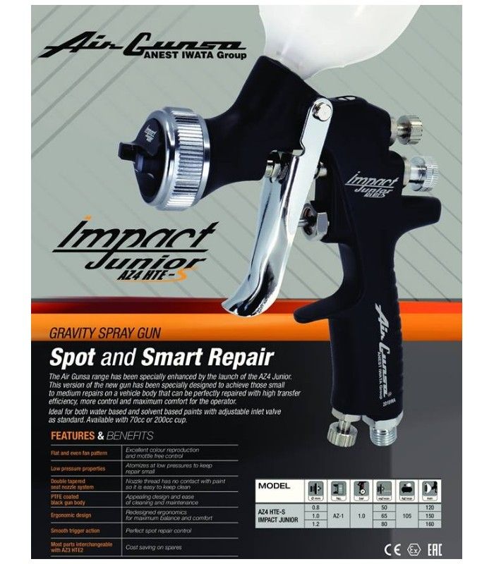 Iwata Gravity Spraygun Az4 Junior Hte 1.2Mm + 200Ml Pot