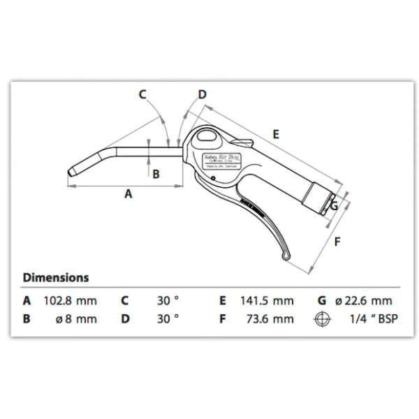 Air Boy 8Mm Bent Pipe Safetyair Boy Blowgun