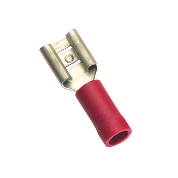 Champion Red Female Push - On Spade Terminal - 100Pk