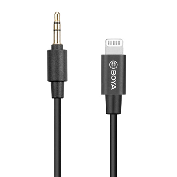 Boya 3.5Mm Male Trs To Lightning Adapter Cable 20Cm Length