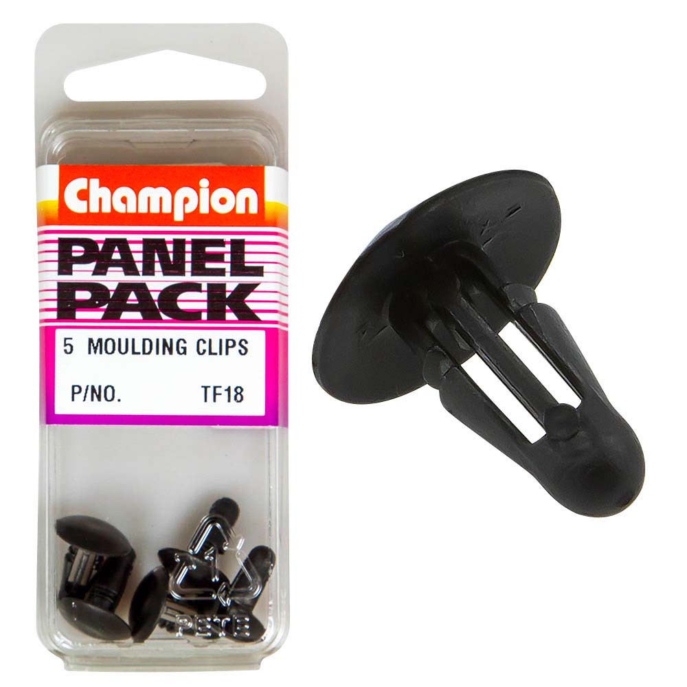 Champion Moulding Clip Black 11Mm Hd X 12Mm -5Pk
