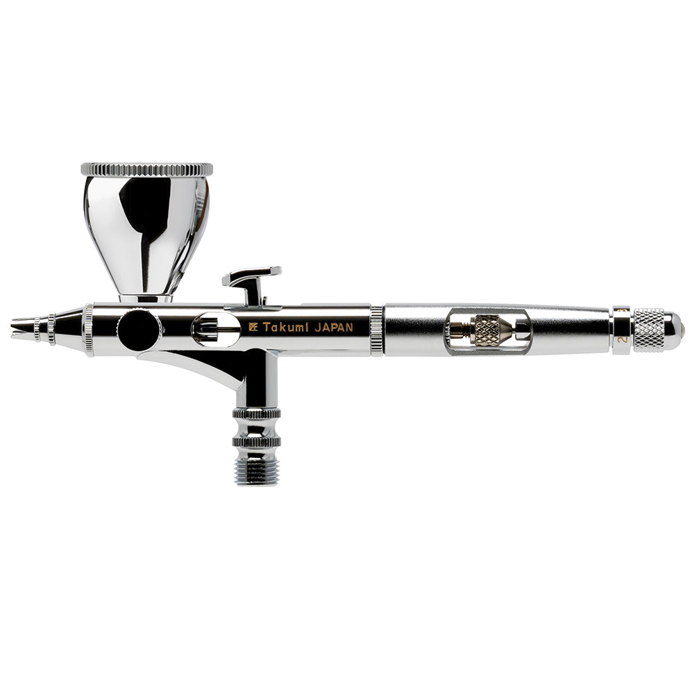 Iwata Gravity Airbrush Custom Micron Takumi Side Feed Dual Action 0.18Mm