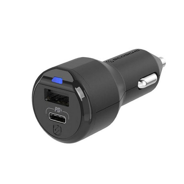 Scosche Powervault Car Charger Dual 20W Usb C Pd / 12W Usb A