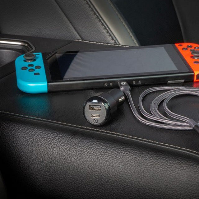 Scosche Powervault Car Charger Dual 20W Usb C Pd / 12W Usb A