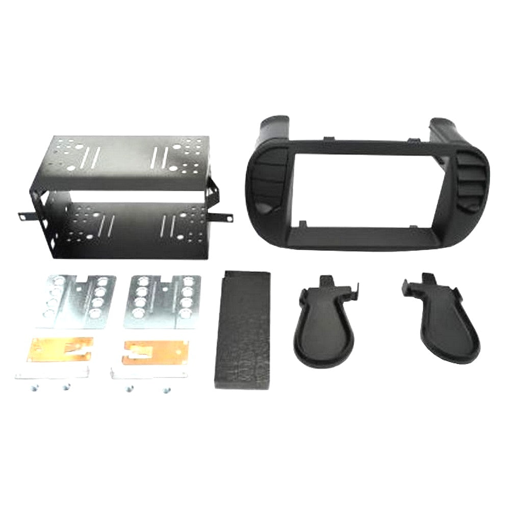 Fitting Kit Fiat 500 2007 - 2015 Double Din (With Cage And Vent Extensions) (Matt Black)