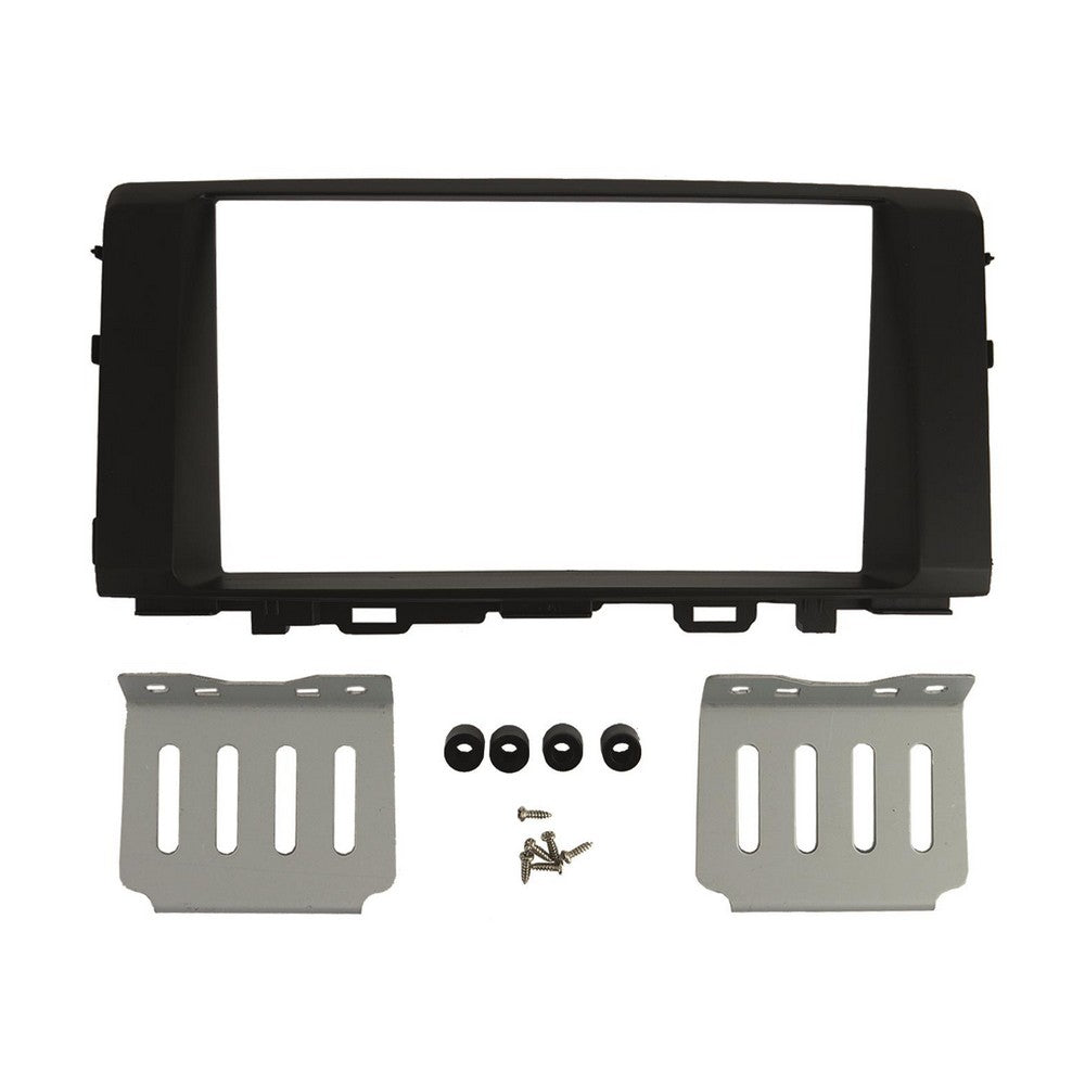Fitting Kit Kia Rio 2017 On Double Din (With Side Brackets) (Black)