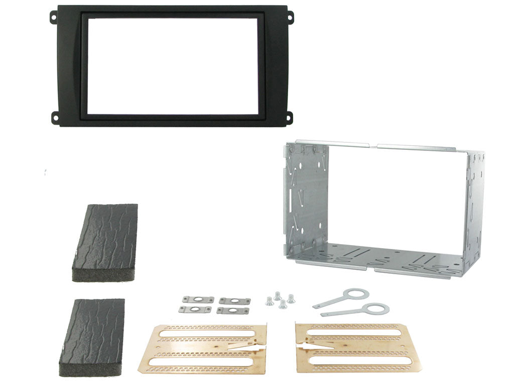 Fitting Kit Porsche Cayenne 2002 - 2010 Double Din With Cage (Black)
