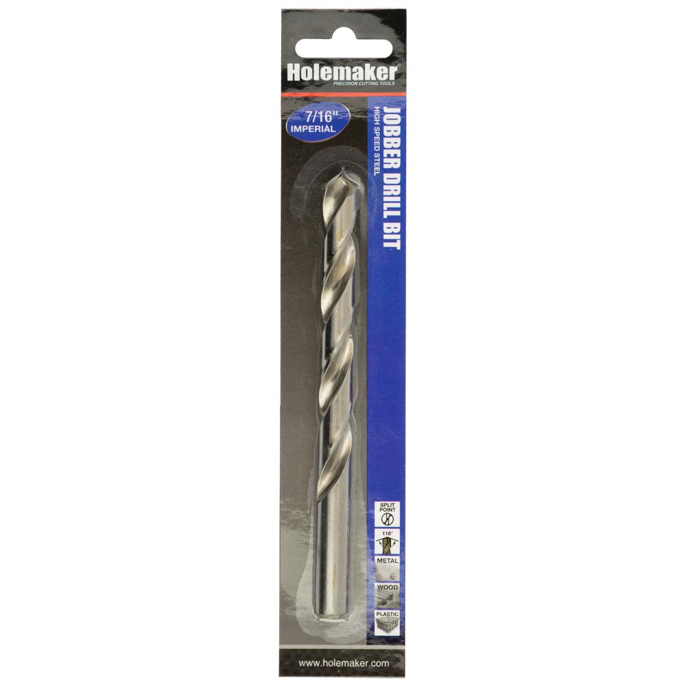 Holemaker Jobber Drill 7/16In - 1Pc (Carded)