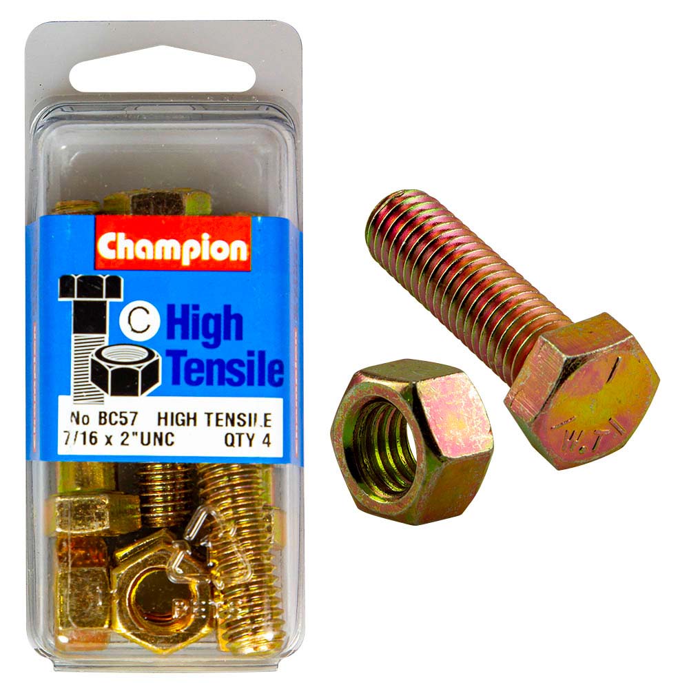Champion 2In X 7/16In Bolt And Nut « - Gr5