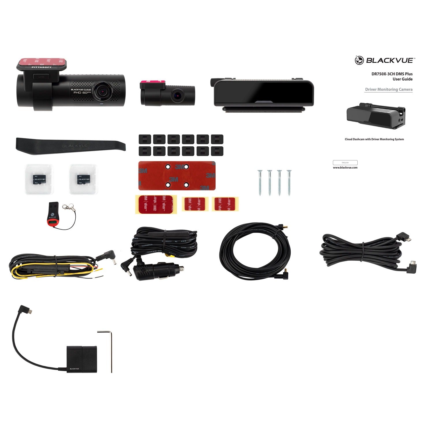 Blackvue Dr750X-3Ch Dms Plus Full Hd Dashcam With 32Gb Micro Sd Card