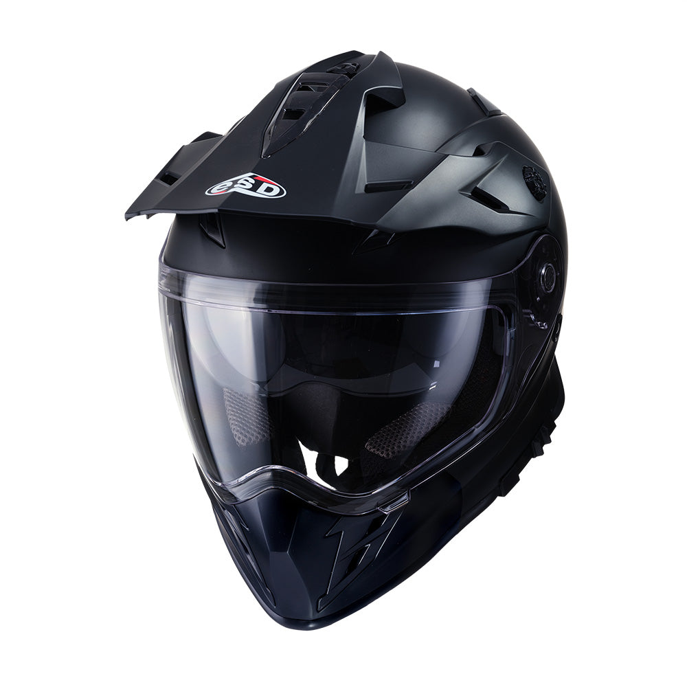 Adventure Motorcycle Helmet Eldorado E30 Large Matte Black
