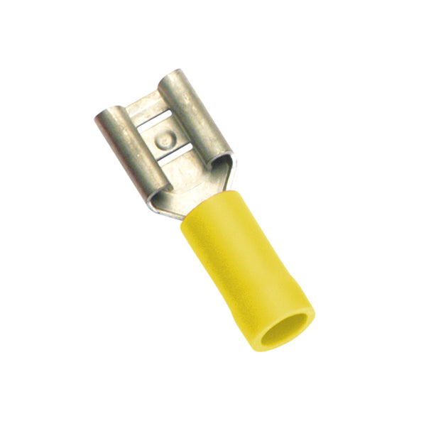 Champion Yellow Female Push - On Spade Terminal - 100Pk