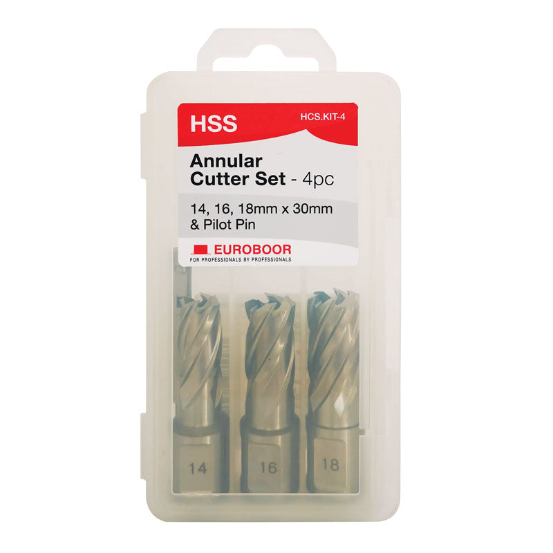 Euroboor Annular Cutter Set 4Pc