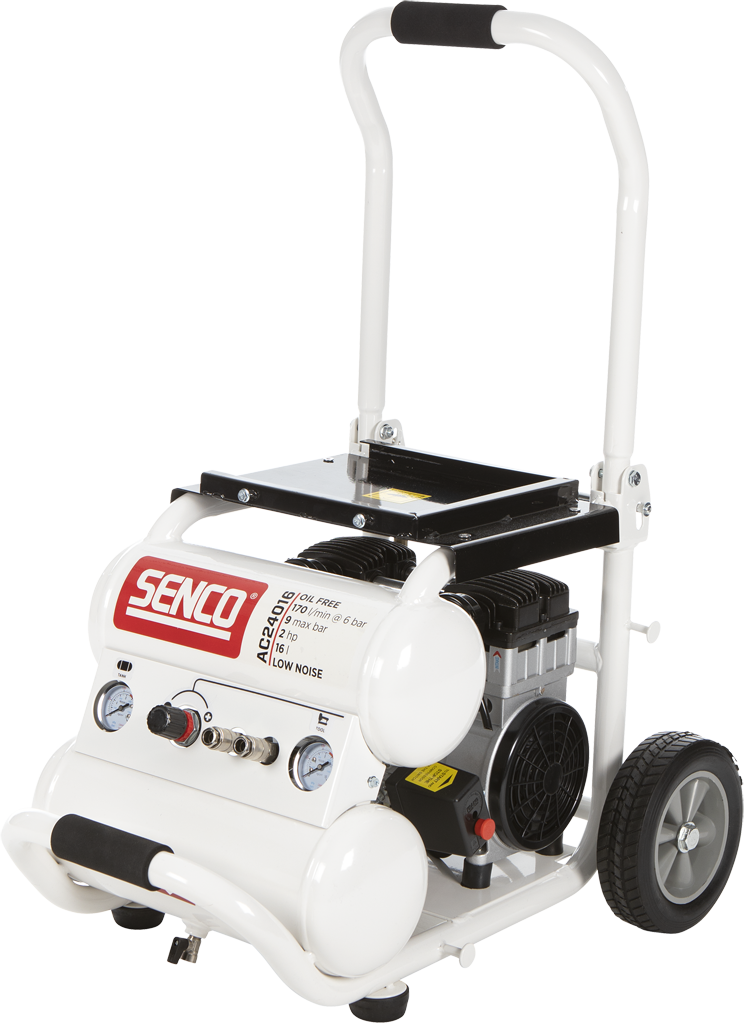 Senco Compressor 16L Twintank Oil Free 2Hp With Wheels