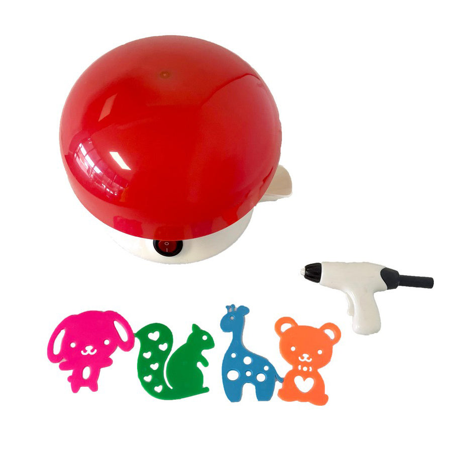 Formula Airbrush Kit For Kids With Airbrush Gun And Stencils Red